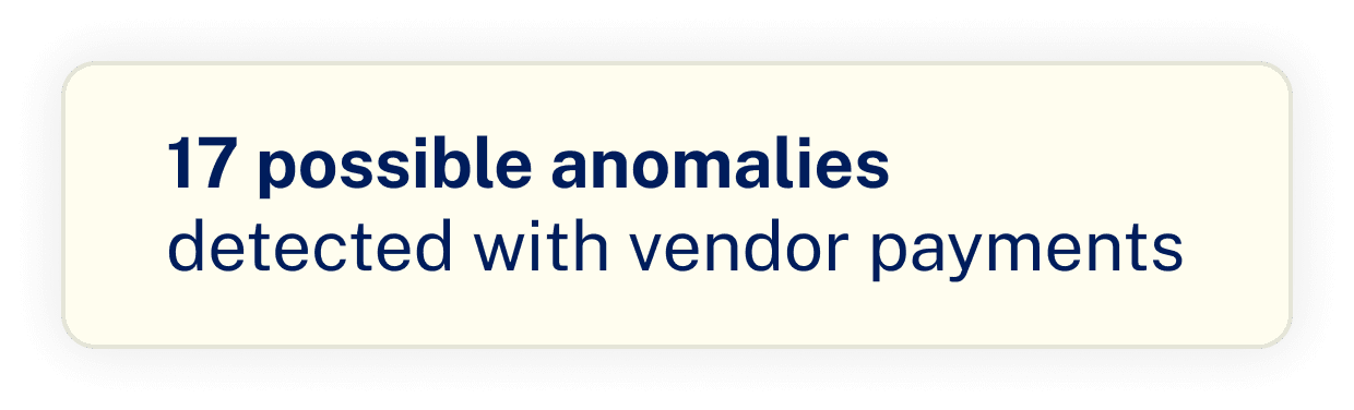 Possible Anomalies